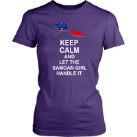 Samoa T Shirt Samoan Flag Keep Calm, Let Samoan Girl Handle It - Polynesian Pride