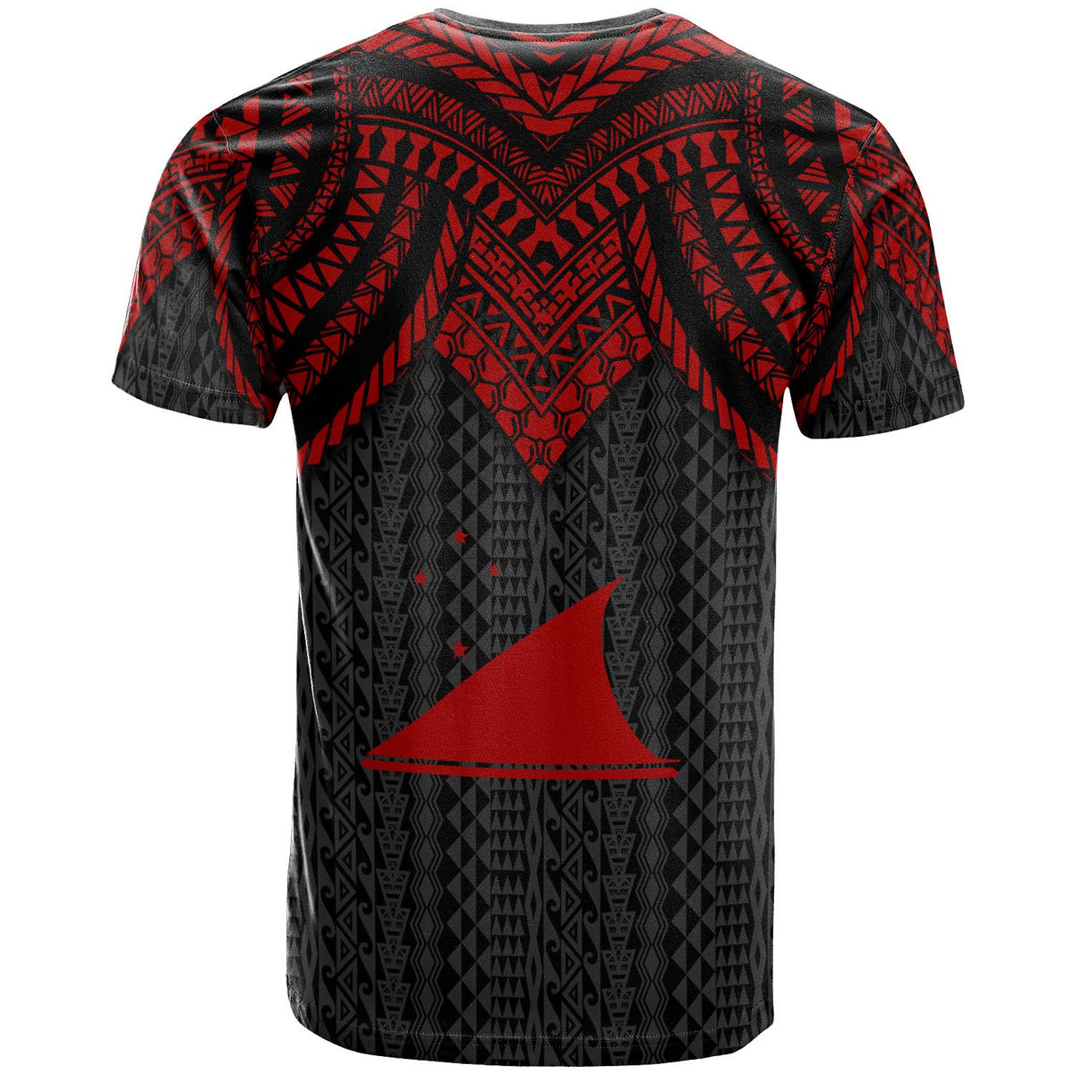 Tokelau T Shirt Polynesian Armor Style Red - Polynesian Pride
