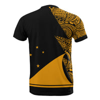 Tokelau T Shirt Polynesian Patter Gold Flash Style - Polynesian Pride