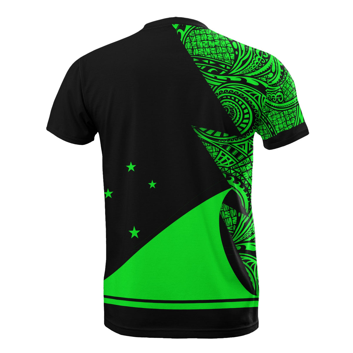 Tokelau T Shirt Polynesian Patter Green Flash Style - Polynesian Pride