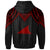 Tokelau Custom Hoodie Polynesian Armor Style Red - Polynesian Pride