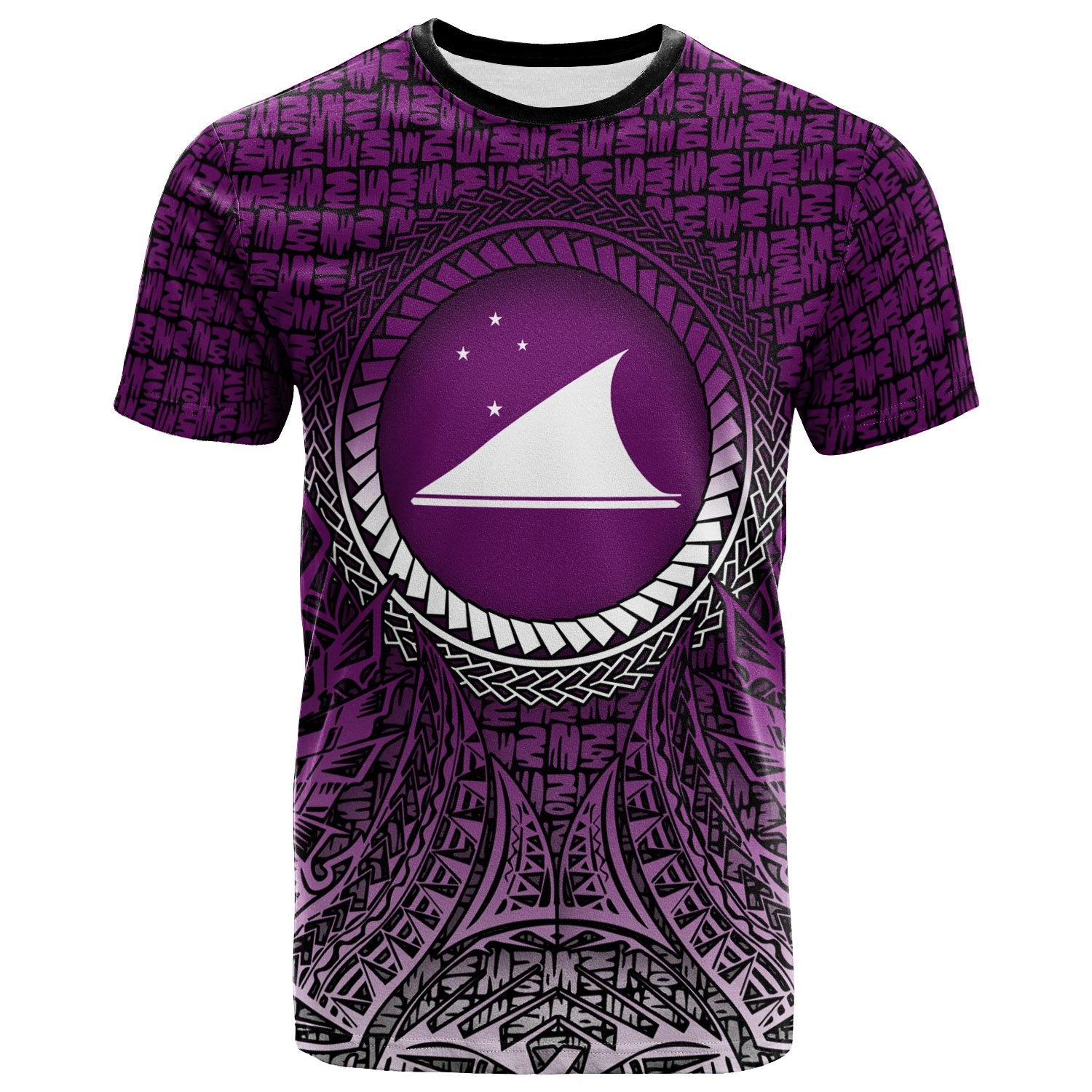 Tokelau T Shirt Circle Pattern Purple Unisex Purple - Polynesian Pride