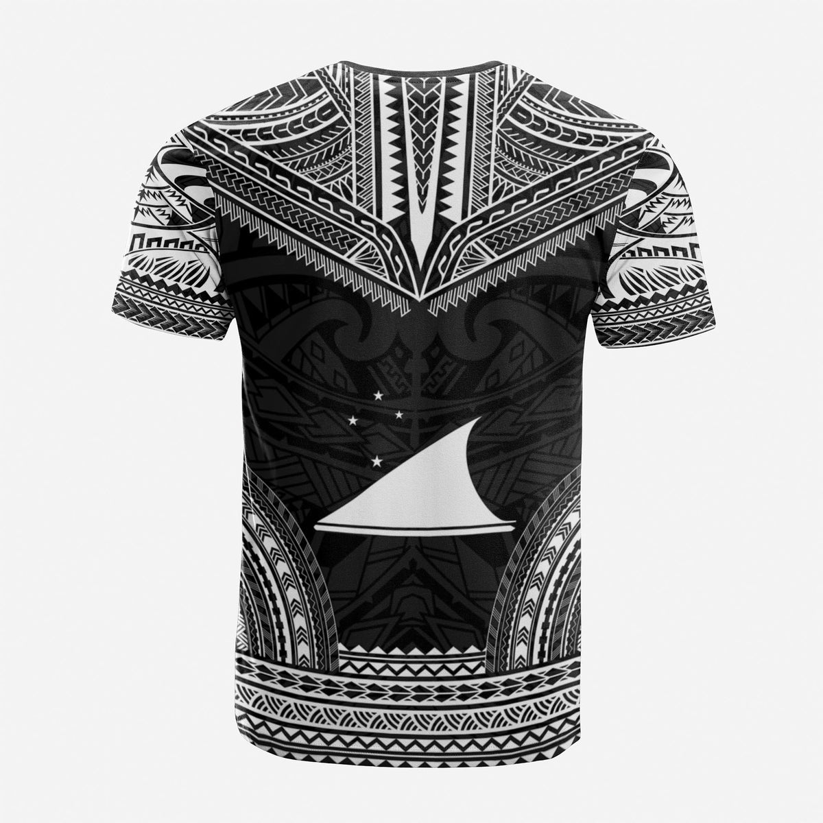 Tokelau Custom T Shirt Tokelau Flag Polynesian Chief Tattoo Black Version Unisex Black - Polynesian Pride