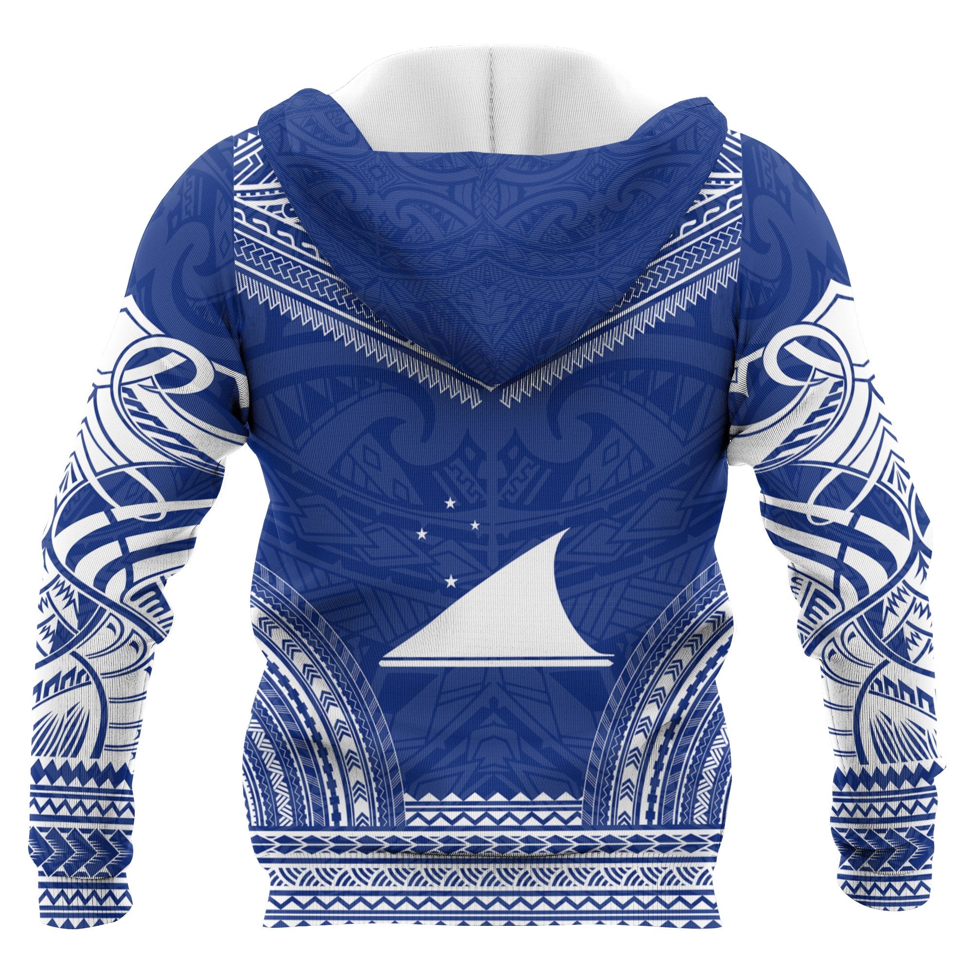 Tokelau Polynesian Chief Custom Hoodie Flag Version Unisex Blue - Polynesian Pride