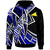 Tokelau Hoodie Tribal Flower Special Pattern Blue Color Unisex Blue - Polynesian Pride