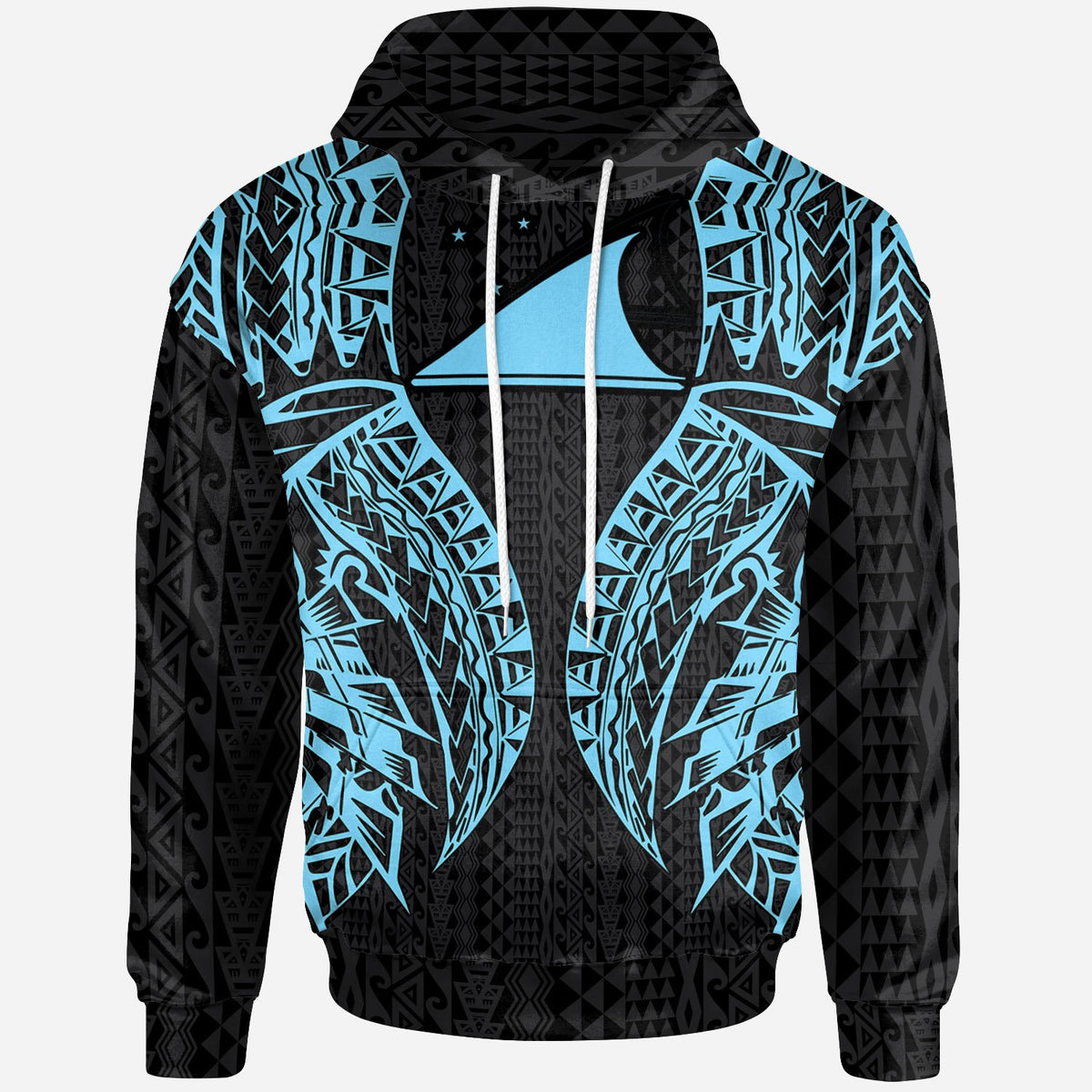 Tokelau Hoodie Polynesian Lion Head Neon Style Unisex Neon - Polynesian Pride