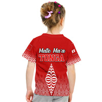 Mate Ma'a Tonga Rugby T-Shirt - Tongan Kupesi Ngatu Style LT9 - Polynesian Pride