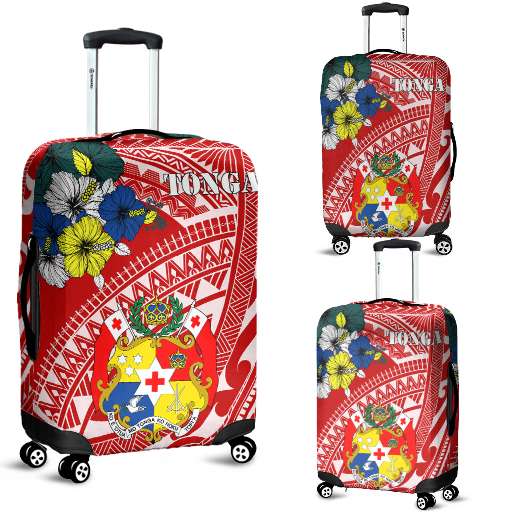 Tonga Luggage Covers - Polynesian Pattern Red Color LT7 Red - Polynesian Pride
