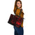 Tonga Leather Tote - Red Color Cross Style - Polynesian Pride