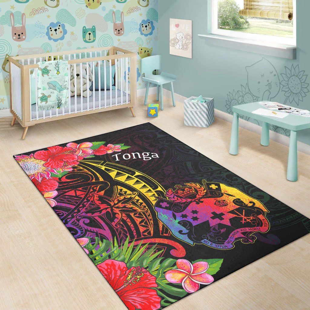Tonga Area Rug - Tropical Hippie Style - Polynesian Pride