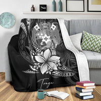 Tonga Premium Blanket - Fish With Plumeria Flowers Style - Polynesian Pride