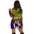 Tonga Women Hoodie Dress - Rainbow Polynesian Pattern - Polynesian Pride