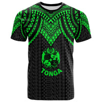 Tonga T Shirt Polynesian Armor Style Green Unisex Art - Polynesian Pride