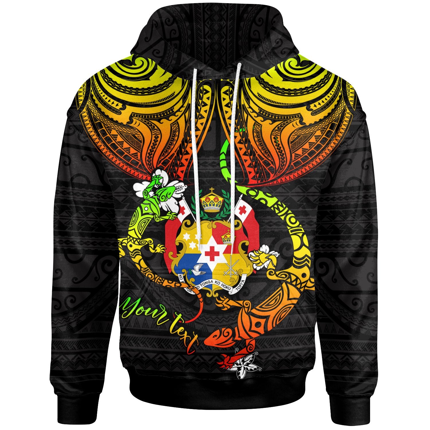 Tonga Custom Hoodie Lizard Good Chest Unisex Reggae - Polynesian Pride