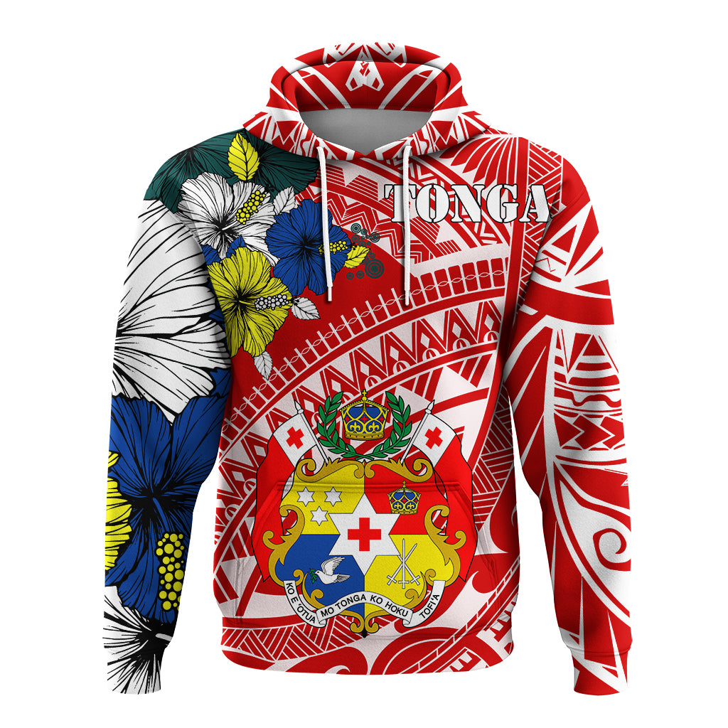 Tonga Hoodie Polynesian Pattern Red Color LT7 Unisex Red - Polynesian Pride