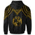 Tonga Custom Hoodie Polynesian Armor Style Gold - Polynesian Pride