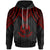 Tonga Custom Hoodie Polynesian Armor Style Red Unisex Red - Polynesian Pride