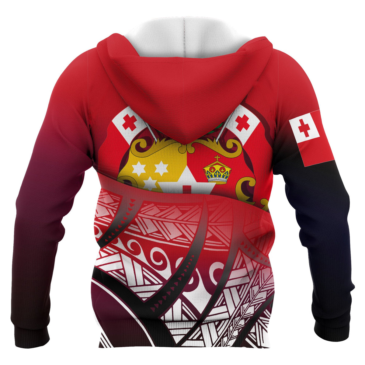 Tonga Coat of Arms Zip up Hoodie Polynesian Pattern - Polynesian Pride