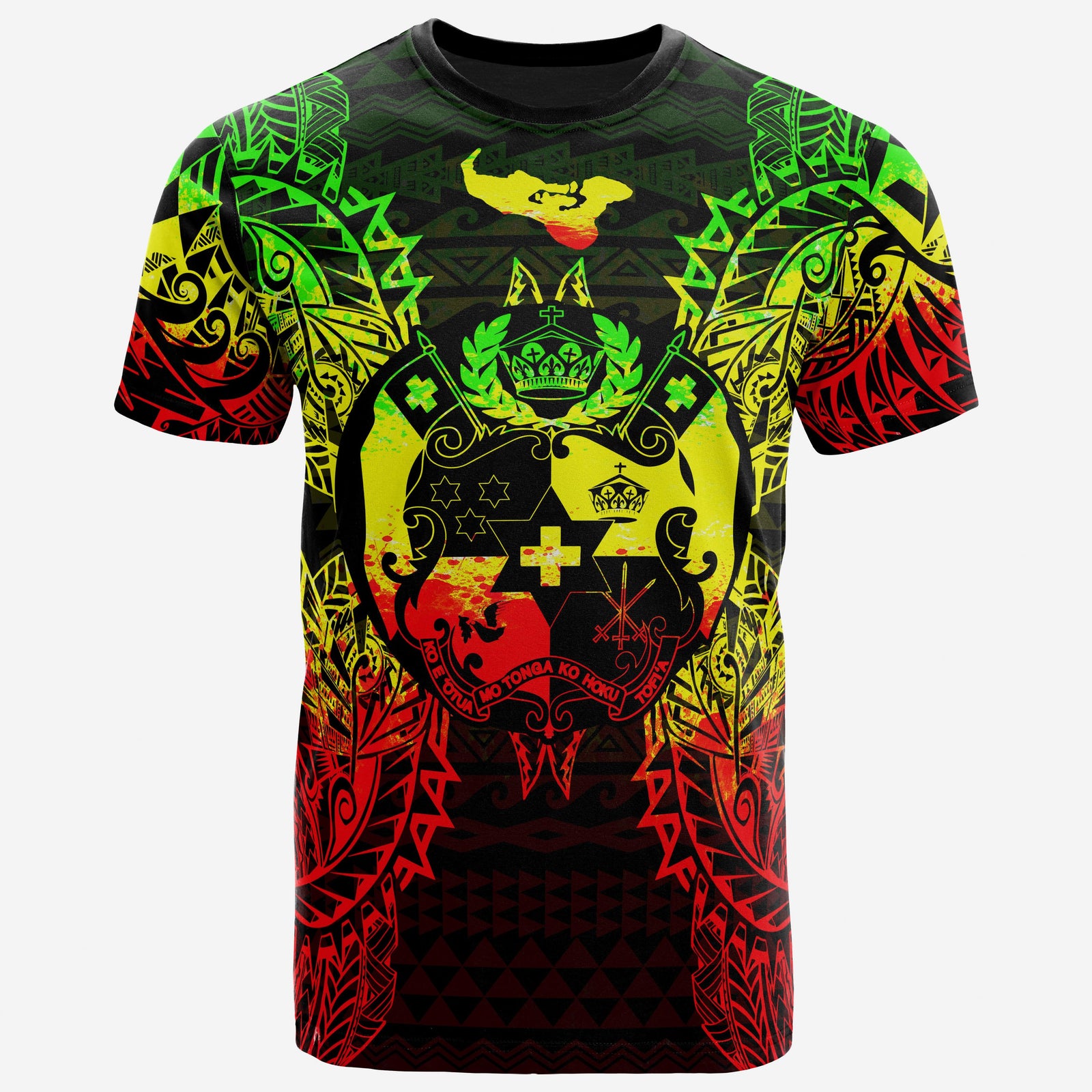 Tonga T Shirt Tonga Coat of Arms Map Polynesian Tattoo Reggae Unisex Reggae - Polynesian Pride