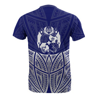 Tonga Polynesian T Shirt Blue Pride Map and Seal - Polynesian Pride