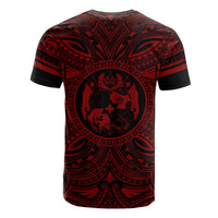 Tonga T Shirt Tonga Coat of Arms Polynesian Red Black - Polynesian Pride