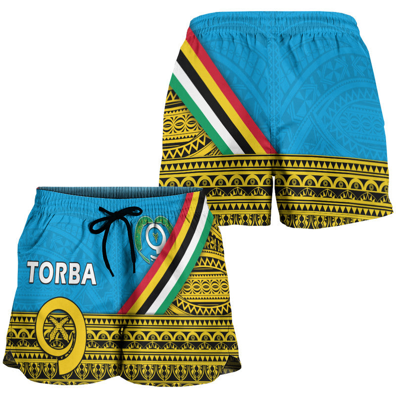 Vanuatu Torba Province Day Women Short Torba Flag Color Style LT9 Yellow - Polynesian Pride