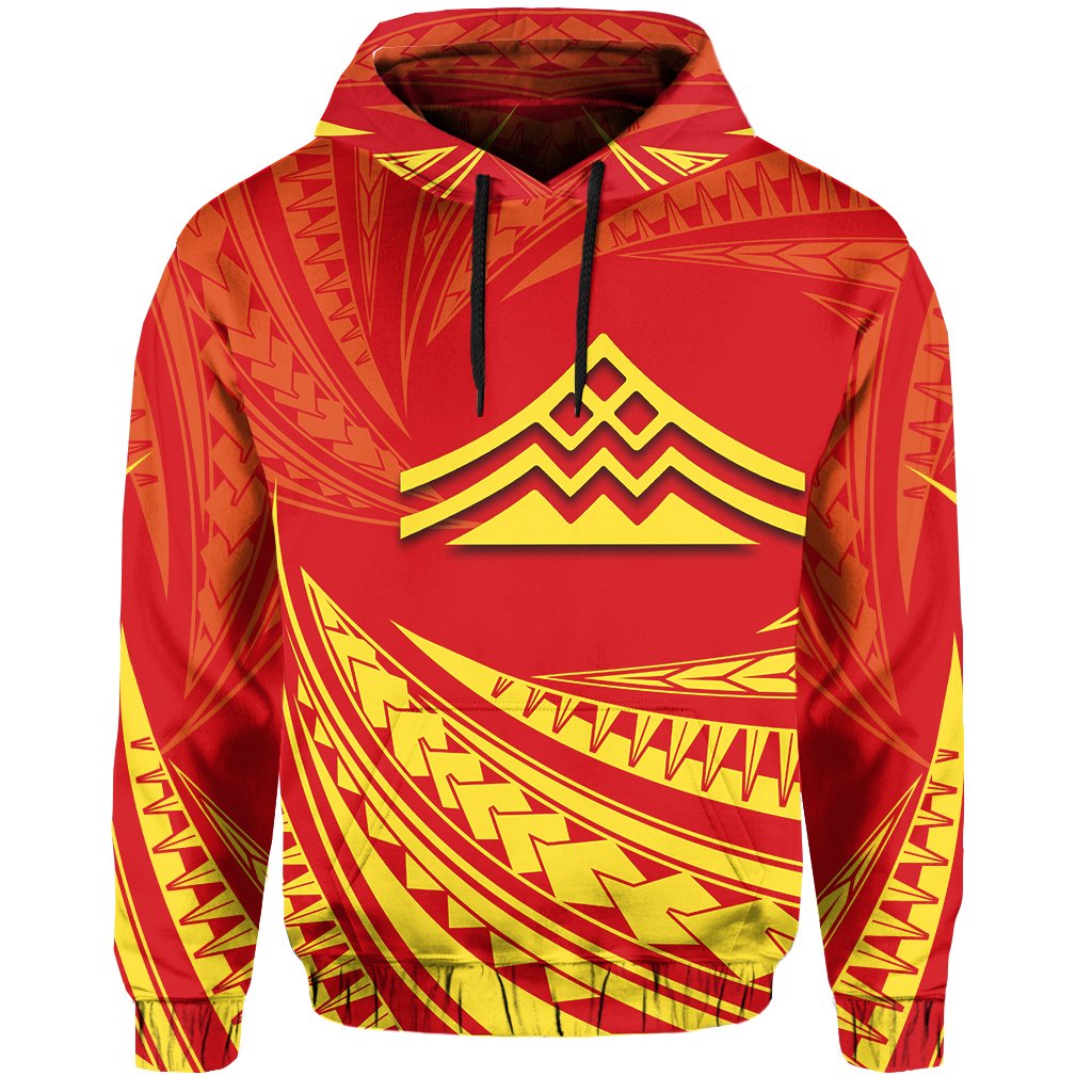 Hawaiian Mauna Kea Polynesian Hoodie Tornado Style - Polynesian Pride