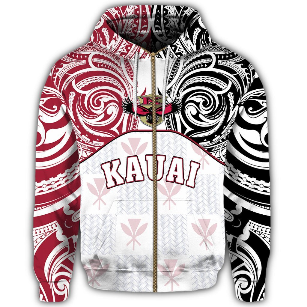 hawaiiZipper Hoodie Kanaka Kauai High School Zipper Hoodie Demodern Style - Polynesian Pride