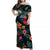 Hawaii Women Off Shoulder Long Dress Tribal Elements And Hibiscus Version LT9 Women Green - Polynesian Pride