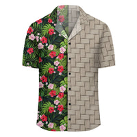 Tropical Flower Mix Lauhala Moiety Hawaiian Shirt - Polynesian Pride