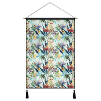 Tropical Flower, Plant And Leaf Pattern Hanging Poster - AH Hanging Poster 43 x 65 cm Cotton And Linen - Polynesian Pride