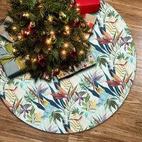 Tropical Flower, Plant And Leaf Pattern Tree Skirt - Polynesian Pride