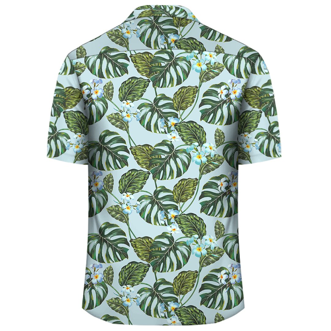 Tropical Flowers Monstera Leaf Hawaiian Shirt - Polynesian Pride