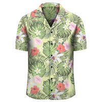 Tropical Hibiscus Plumeria Green Hawaiian Shirt - Polynesian Pride