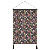 Tropical Hibiscus, Strelitzia Palm Leaves Hanging Poster - AH Hanging Poster 43 x 65 cm Cotton And Linen - Polynesian Pride