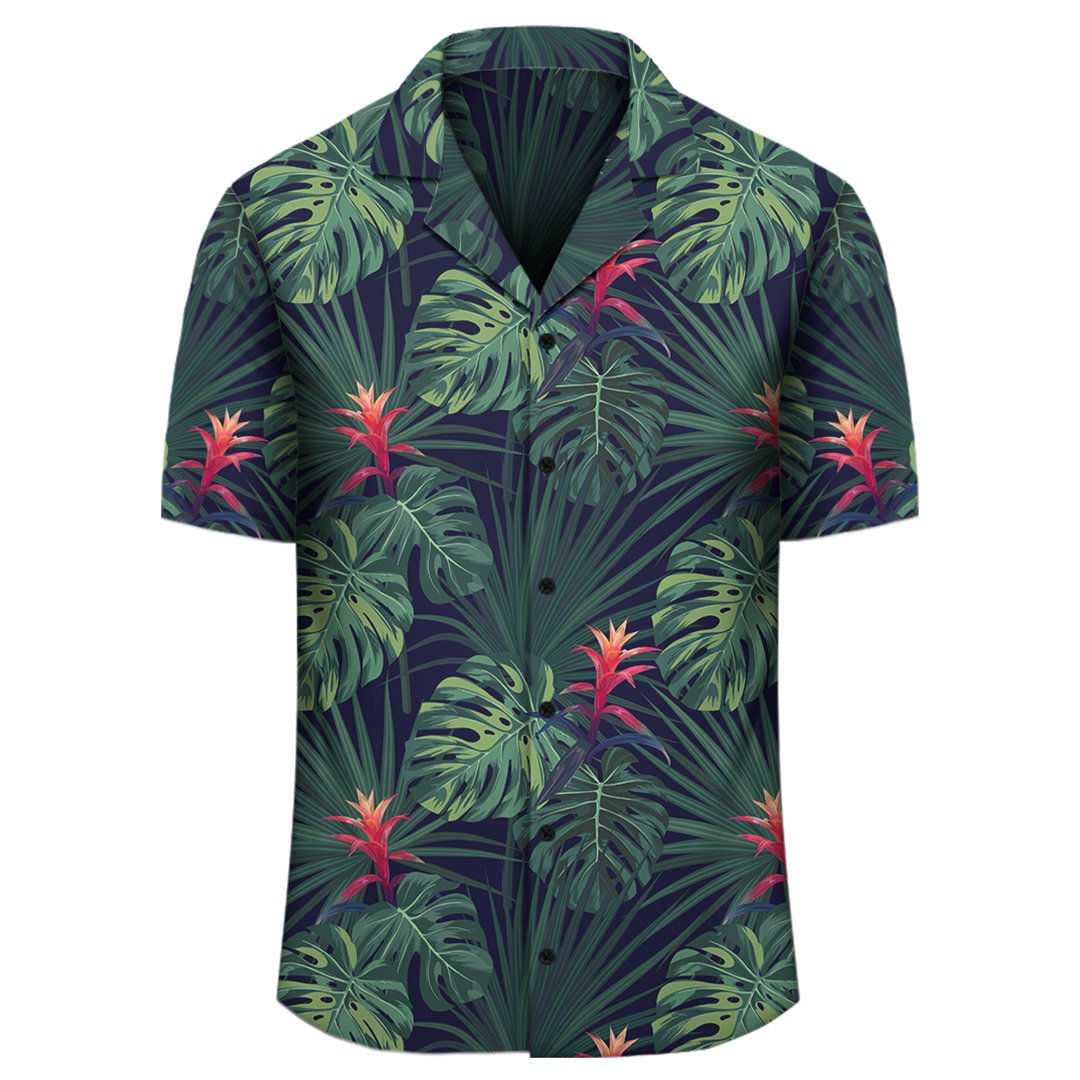 Tropical Monstera Leaf Green Hawaiian Shirt - Polynesian Pride
