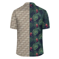 Tropical Monstera Leaf Green Lauhala Moiety Hawaiian Shirt - Polynesian Pride