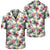 Tropical Palm Leaf White Hawaiian Shirt Unisex Black - Polynesian Pride