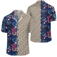 Tropical Palm Tree And Flower Lauhala Moiety Hawaiian Shirt Unisex Art - Polynesian Pride