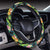 Tropical Pattern With Pineapples Palm Leaves And Flowers Hawaii Universal Steering Wheel Cover with Elastic Edge - Polynesian Pride