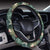 Tropical Plumeria Pattern With Palm Leaves Hawaii Universal Steering Wheel Cover with Elastic Edge - Polynesian Pride