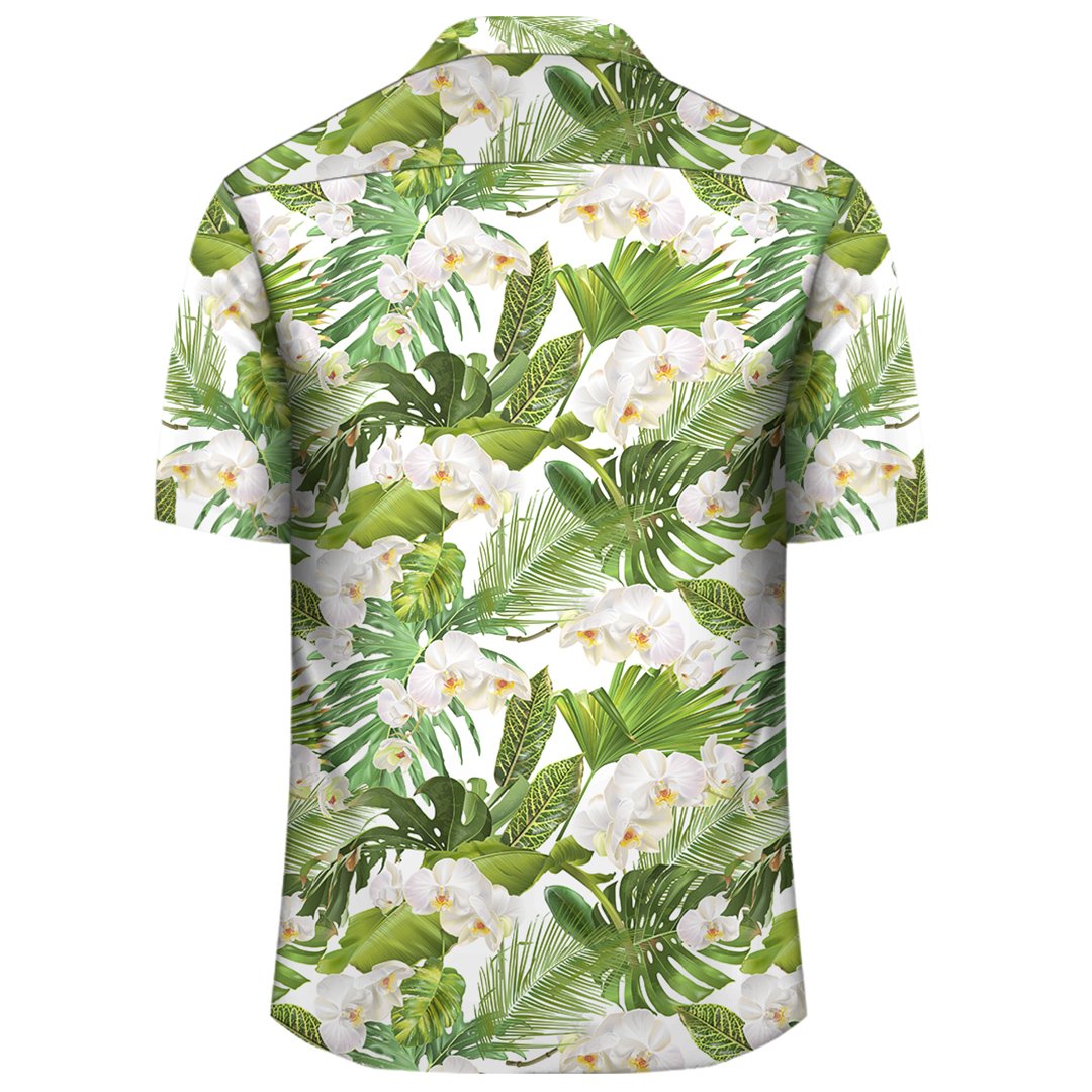 Tropical Plumeria White Hawaiian Shirt - Polynesian Pride