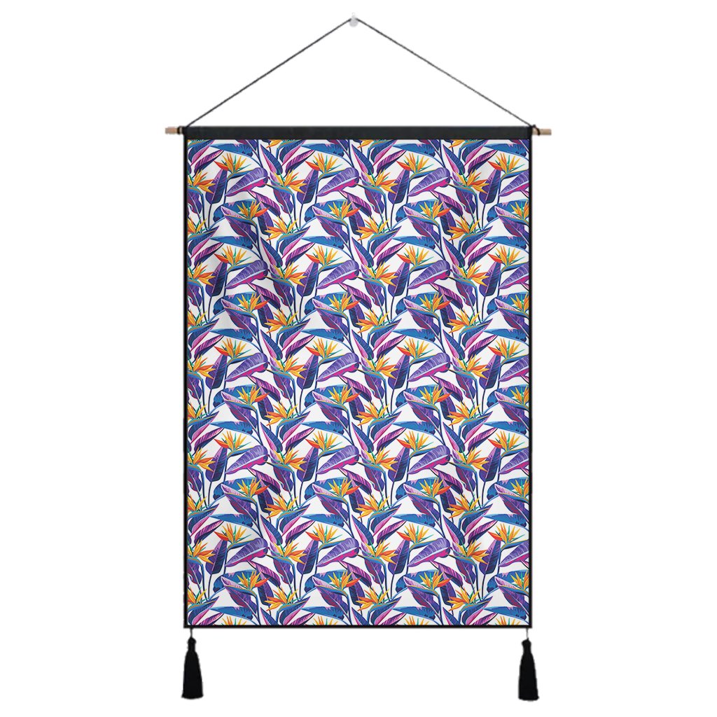 Tropical Strelitzia Hanging Poster - AH Hanging Poster 43 x 65 cm Cotton And Linen - Polynesian Pride