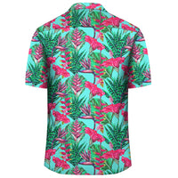 Tropical Strelitzia Blue Hawaiian Shirt - Polynesian Pride