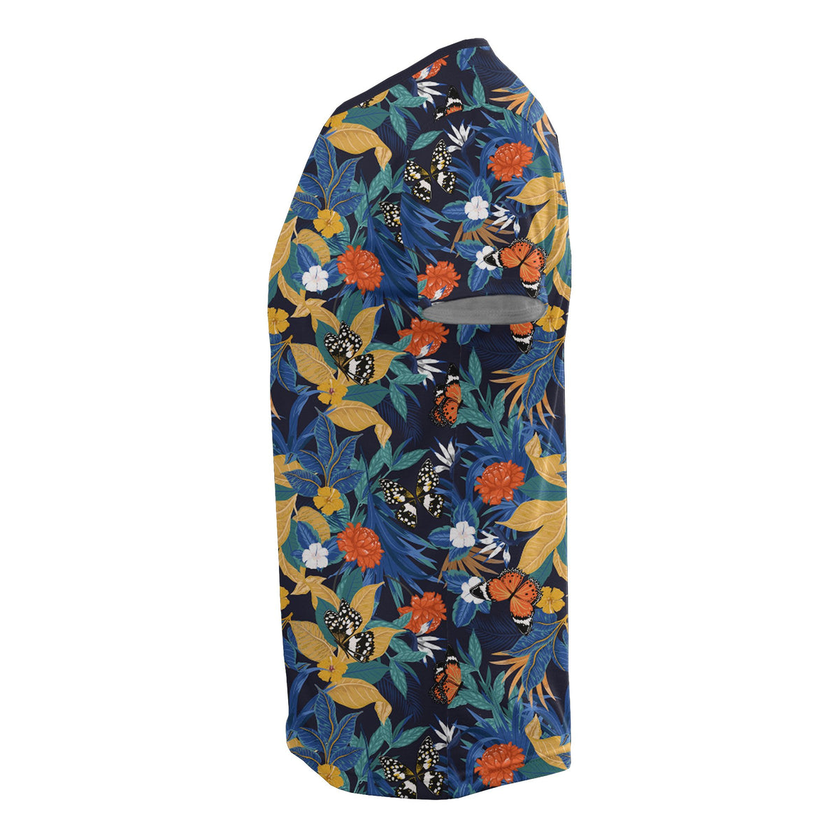 Hawaii Tropical Buttterfly and Flower T Shirt - Polynesian Pride