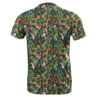 Hawaii Tropical Flamingo Hibiscus T Shirt - Polynesian Pride