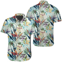 Hawaiian Shirt - Seamless Tropical Flower Plant And Leaf Shirt Unisex Black - Polynesian Pride