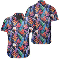 Hawaiian Shirt - Tropical Flower Shirt Unisex Black - Polynesian Pride