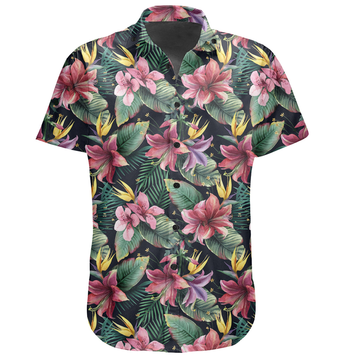 Hawaiian Shirt - Tropical Flowers, Palm And Leaves Shirt - Polynesian Pride