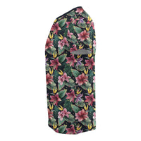 Hawaii Tropical Flowers, Palm and Leaves T Shirt - Polynesian Pride